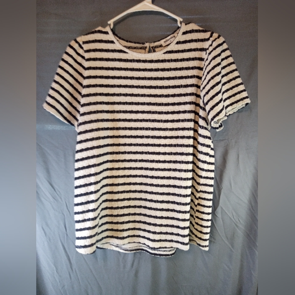 Mittoshop Striped Black and White T-Shirt